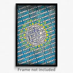 Dakota Dunes South Dakota Poster (SD City Souvenir 11x17 Town Print)