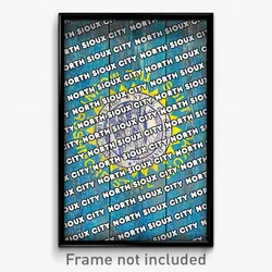 North Sioux City South Dakota Poster (SD City Souvenir 11x17 Town Print)