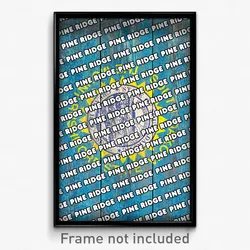 Pine Ridge South Dakota Poster (SD City Souvenir 11x17 Town Print)