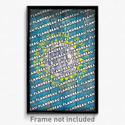 Flandreau South Dakota Poster (SD City Souvenir 11x17 Town Print)