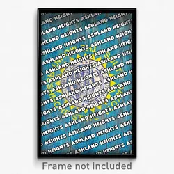 Ashland Heights South Dakota Poster (SD City Souvenir 11x17 Town Print)