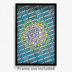 Lake Andes South Dakota Poster (SD City Souvenir 11x17 Town Print)