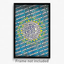 Lake Madison South Dakota Poster (SD City Souvenir 11x17 Town Print)