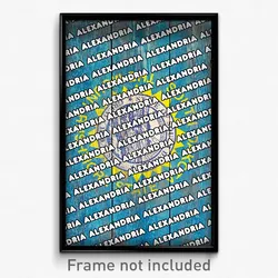 Alexandria South Dakota Poster (SD City Souvenir 11x17 Town Print)