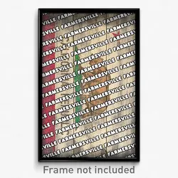 Farmersville California Poster (CA City Souvenir 11x17 Town Print)