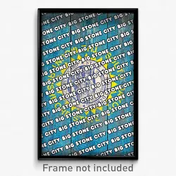 Big Stone City South Dakota Poster (SD City Souvenir 11x17 Town Print)