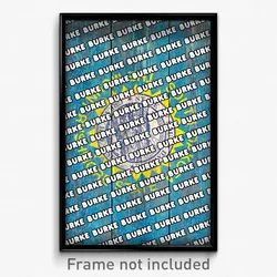 Burke South Dakota Poster (SD City Souvenir 11x17 Town Print)