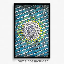 Meadow View Addition South Dakota Poster (SD City Souvenir 11x17 Town Print)