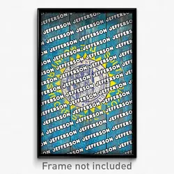 Jefferson South Dakota Poster (SD City Souvenir 11x17 Town Print)