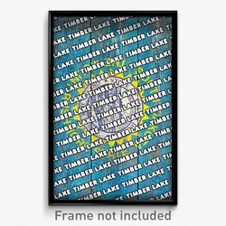 Timber Lake South Dakota Poster (SD City Souvenir 11x17 Town Print)