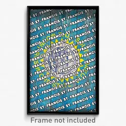 St. Francis South Dakota Poster (SD City Souvenir 11x17 Town Print)