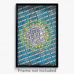 Boulder Canyon South Dakota Poster (SD City Souvenir 11x17 Town Print)