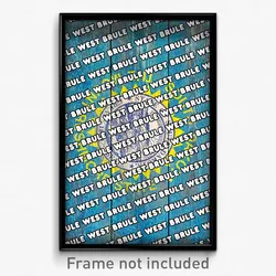 West Brule South Dakota Poster (SD City Souvenir 11x17 Town Print)