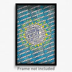 Langford South Dakota Poster (SD City Souvenir 11x17 Town Print)