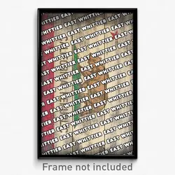East Whittier California Poster (CA City Souvenir 11x17 Town Print)