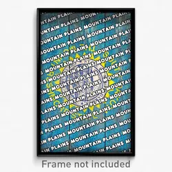 Mountain Plains South Dakota Poster (SD City Souvenir 11x17 Town Print)