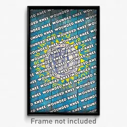 Wounded Knee South Dakota Poster (SD City Souvenir 11x17 Town Print)