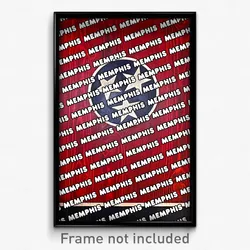 Memphis Tennessee Poster (TN City Souvenir 11x17 Town Print)