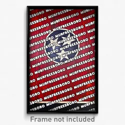 Murfreesboro Tennessee Poster (TN City Souvenir 11x17 Town Print)