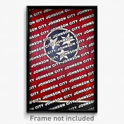 Johnson City Tennessee Poster (TN City Souvenir 11x17 Town Print)