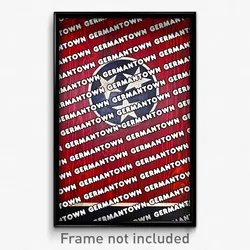 Germantown Tennessee Poster (TN City Souvenir 11x17 Town Print)