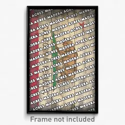 Madera Acres California Poster (CA City Souvenir 11x17 Town Print)