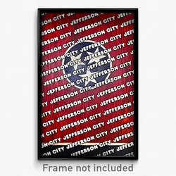 Jefferson City Tennessee Poster (TN City Souvenir 11x17 Town Print)
