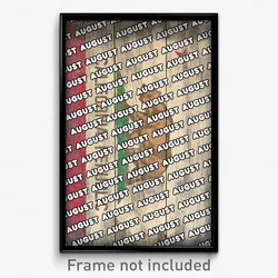 August California Poster (CA City Souvenir 11x17 Town Print)
