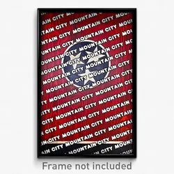 Mountain City Tennessee Poster (TN City Souvenir 11x17 Town Print)
