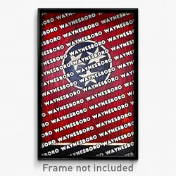 Waynesboro Tennessee Poster (TN City Souvenir 11x17 Town Print)