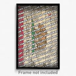 Spring Valley Lake California Poster (CA City Souvenir 11x17 Town Print)