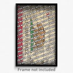 Los Altos Hills California Poster (CA City Souvenir 11x17 Town Print)