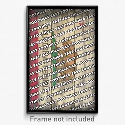 East Foothills California Poster (CA City Souvenir 11x17 Town Print)
