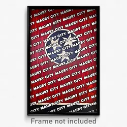 Maury City Tennessee Poster (TN City Souvenir 11x17 Town Print)