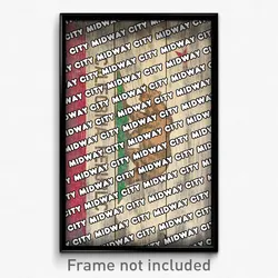 Midway City California Poster (CA City Souvenir 11x17 Town Print)