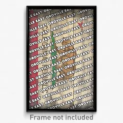 Oroville East California Poster (CA City Souvenir 11x17 Town Print)