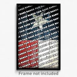 Fair Oaks Ranch Texas Poster (TX City Souvenir 11x17 Town Print)
