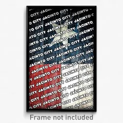 Jacinto City Texas Poster (TX City Souvenir 11x17 Town Print)