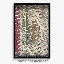 Mammoth Lakes California Poster (CA City Souvenir 11x17 Town Print)