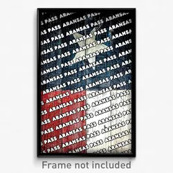 Aransas Pass Texas Poster (TX City Souvenir 11x17 Town Print)
