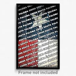Paloma Creek South Texas Poster (TX City Souvenir 11x17 Town Print)