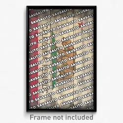 Sausalito California Poster (CA City Souvenir 11x17 Town Print)