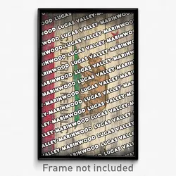 Lucas Valley-Marinwood California Poster (CA City Souvenir 11x17 Town Print)