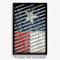 Lake Brownwood Texas Poster (TX City Souvenir 11x17 Town Print)