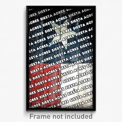 Siesta Acres Texas Poster (TX City Souvenir 11x17 Town Print)