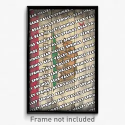 Bear Valley Springs California Poster (CA City Souvenir 11x17 Town Print)