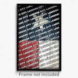 Lakeside City Texas Poster (TX City Souvenir 11x17 Town Print)