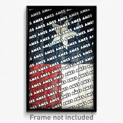 Ames Texas Poster (TX City Souvenir 11x17 Town Print)