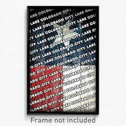 Lake Colorado City Texas Poster (TX City Souvenir 11x17 Town Print)