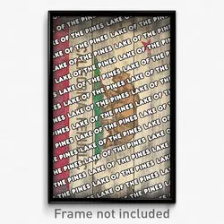 Lake of the Pines California Poster (CA City Souvenir 11x17 Town Print)